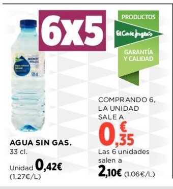 Hipercor Agua Sin gas oferta