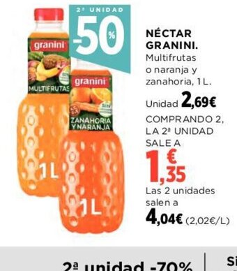 Hipercor Néctar Granini oferta