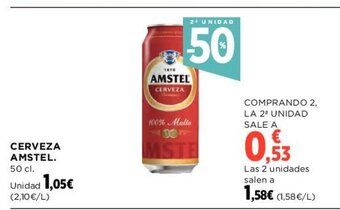 Hipercor Cerveza Amstel oferta