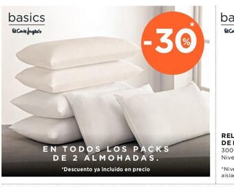 Hipercor En Todos Los Packs De 2 Almohadas. oferta