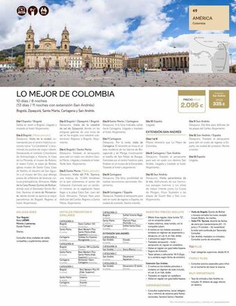 Tui Travel PLC Lo mejor de colombia 10 días / 8 noches (13 días / 11 noches con extensión san andrés) bogotá, zipaquirá, santa marta, car oferta