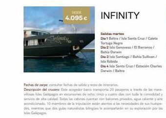 Tui Travel PLC Desde 4.095 € infinity infinity fechas de zarpe: consultar fechas de salida y resto de itinerarios descripción del crucer oferta