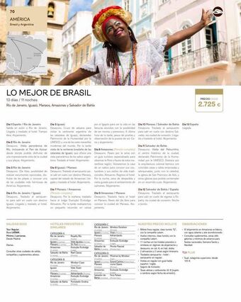 Tui Travel PLC 70 américa brasil y argentina cantico lo mejor de brasil 13 días / 11 noches río de janeiro, iguazú, manaos, amazonas y oferta