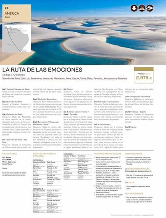 Tui Travel PLC 72 américa brasil la ruta de las emociones 13 días / 10 noches salvador de bahía, são luis, barrerinhas, vassouras, mand oferta