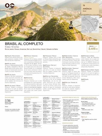 Os brasil al completo 15 días / 13 noches río de janeiro, manaos, amazonas, são luis, barreirinhas, caburé y salvador de b