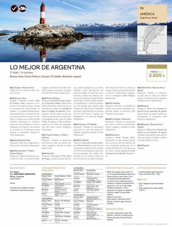 Tui Travel PLC Lo mejor de argentina 17 días / 14 noches buenos aires, puerto madryn, ushuaia, el calafate, bariloche e iguazú dia 1 espa oferta