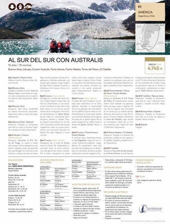 Tui Travel PLC 000 al sur del sur con australis 15 días / 12 noches buenos aires, ushuaia, crucero australis, punta arenas, puerto natale oferta