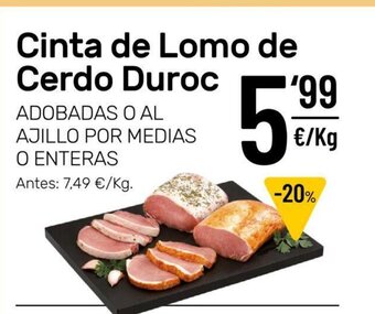 AhorraMas Cinta de Lomo de Cerdo Duroc oferta