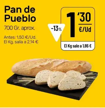 AhorraMas Pan de Pueblo 700gr. oferta