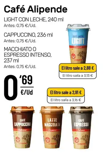 AhorraMas Café Alipende 240ml , Cappuccino 236ml, Macchiato o Espresso Intenso 237 ml oferta