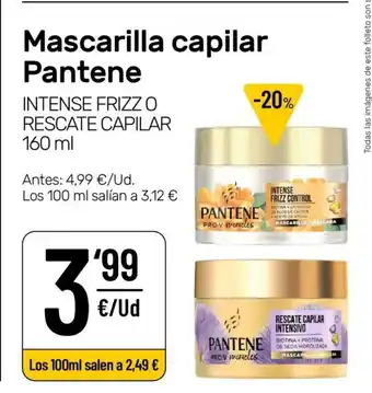 AhorraMas Pantene Mascarilla capilar 160ml oferta