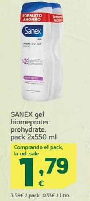 HiperDino Sanex gel biomeprotec prohydrate oferta
