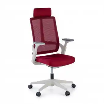 Ofiprix Silla de oficina ergonómica typhoon white red rojo oferta