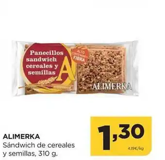 Alimerka Alimerka sándwich de cereales y semillas oferta