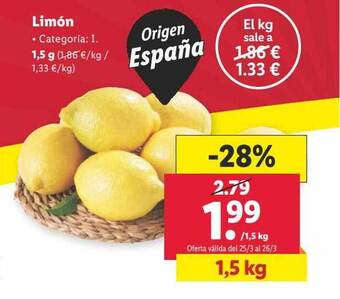 Lidl Limón oferta