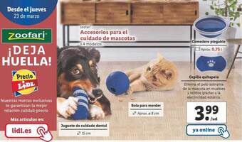 Lidl Zoofari accesorios para el cuidado de mascotas oferta