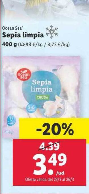 Lidl Ocean sea sepia limpia oferta