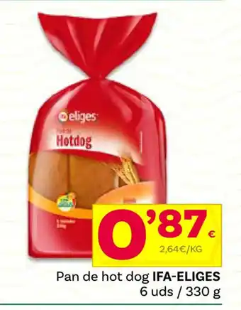 Supermercados Dani Pan de Hot Dog Ifa-Eliges 6 uds / 330g oferta