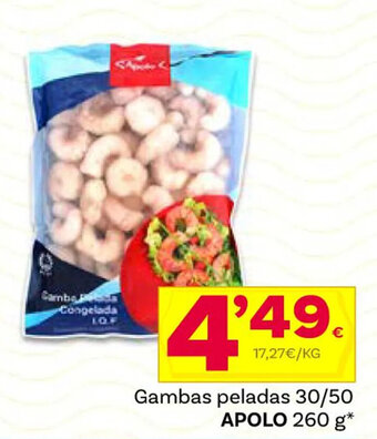Supermercados Dani Gambas Peladas 30/50 Apolo 260g oferta