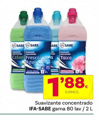 Supermercados Dani Suavizante Concentrado Ifa-Sabe Gama 80 lav / 2L oferta