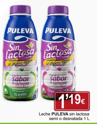 Supermercados Dani Leche Puleva Sin Lactosa Semi o Desnatada 1L oferta