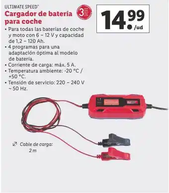 Lidl Ultimate speed cargador de batería para coche oferta
