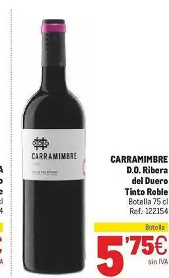 Makro Carramimbre do ribera del duero tinto roble oferta