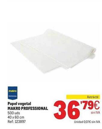 Makro Papel vegetal makro professional oferta