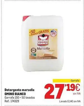 Makro Detergente marsella omino bianco oferta