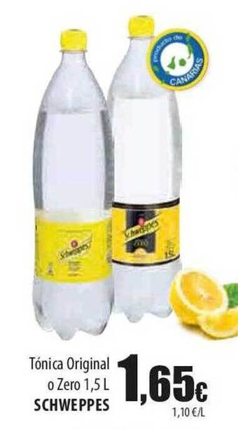 SPAR Lanzarote Tónica original o zero schweppes oferta