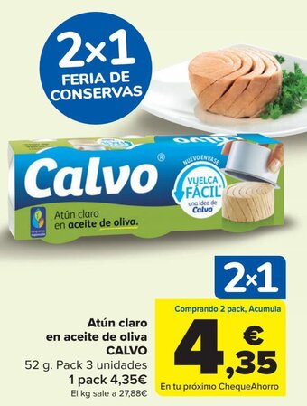 Carrefour Atún Claro En Aceite de Oliva Calvo oferta