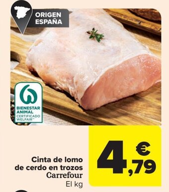 Carrefour Cinta de Lomo de Cerdo en Trozos oferta