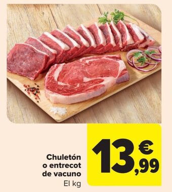 Carrefour Chuletón o Entrecot De Vacuno oferta