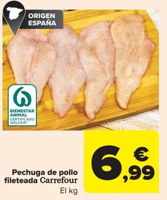 Carrefour Pechuga de Pollo Fileteada oferta