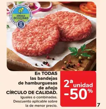 Carrefour En Todas Las Bandejas De Hamburguesas de Añojo Círculo de Calidad oferta