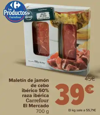 Carrefour Maletín de Jamón de Cebo Ibérico 50% Raza Ibérica oferta