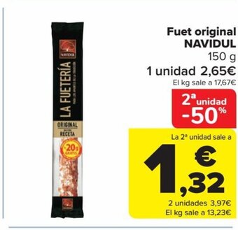 Carrefour Fuet Original Navidul oferta
