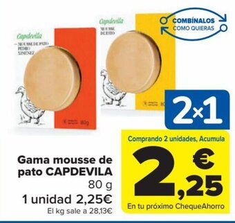 Carrefour Gama Mousse de Pato Capdevila oferta