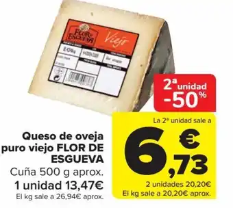 Carrefour Queso de Oveja Puro Viejo Flor de Esgueva oferta