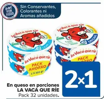 Carrefour En Queso en Porciones La Vaca Que Ríe oferta