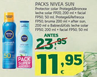HiperDino Packs nivea sun oferta