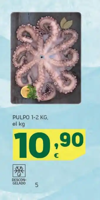 HiperDino Pulpo 1-2 kg, el kg oferta