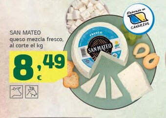 HiperDino San mateo queso mezcla fresco, al corte el kg oferta