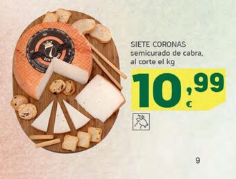 HiperDino Siete coronas semicurado de cabra, al corte el kg oferta
