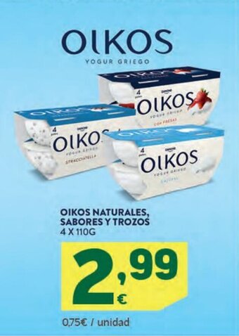 HiperDino Oikos naturales, sabores y trozos oferta