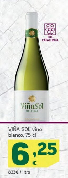 HiperDino Viña sol vino blanco, 75 cl oferta