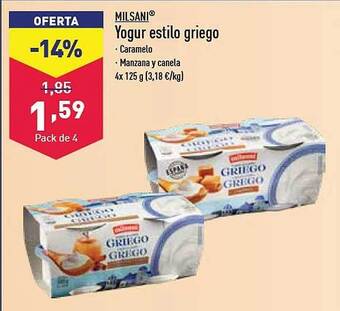 ALDI Milsani yogur estilo griego oferta