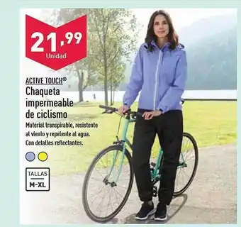 ALDI Active touch chaqueta impermeable de ciclismo oferta