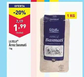 ALDI La villa arroz basmati oferta