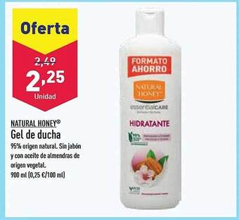 ALDI Natural honey gel de ducha oferta